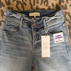 NWT Risen Jeans Bow-Detail, Wide-Leg Jean